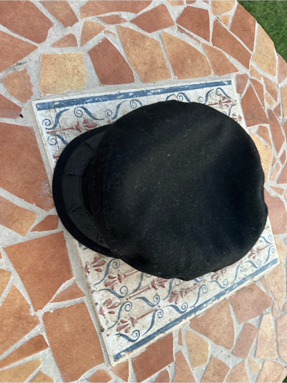 Authentic Black Wool Skipper Sailor Cap – Excellent Condition
